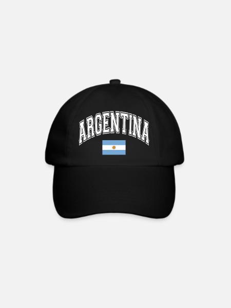 Argentinien Flagge - Baseballkappe - Schwarz/Schwarz