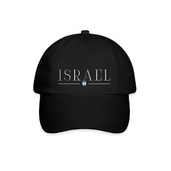 Ich liebe Israel Eleganz Design T-Shirt Outfit - Baseballkappe - Schwarz/Schwarz - Vorne
