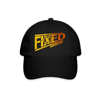 Fixie Bike Fahrradfahrer Geschenk - Baseballkappe - Schwarz/Schwarz - Vorne