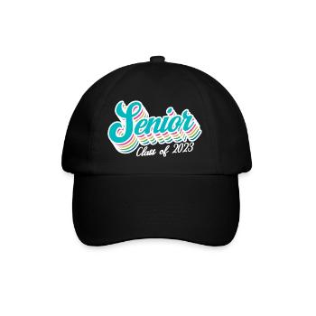 Senior Class Of 2023 Retro Graduation Party Geschenk - Baseballkappe - Schwarz/Schwarz - Vorne