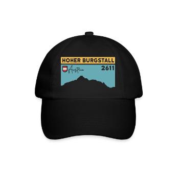 Hoher Burgstall Bergtour Klettersteig Stubaital - Baseballkappe - Schwarz/Schwarz - Vorne