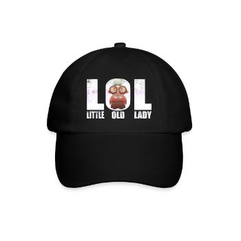Little Old Lady - LOL - Baseballkappe - Schwarz/Schwarz - Vorne