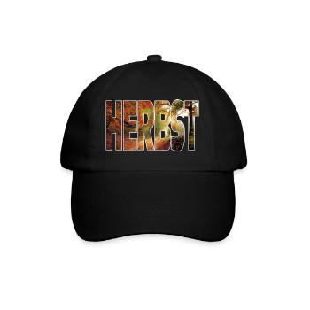 Herbst - Baseballkappe - Schwarz/Schwarz - Vorne