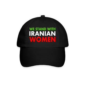 We stand with iranian women - Baseballkappe - Schwarz/Schwarz - Vorne