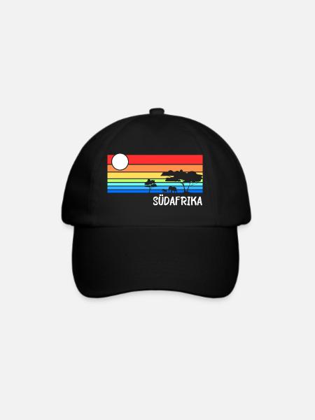 Südafrika Afrika Savanne Safari Urlaub - Baseballkappe - Schwarz/Schwarz