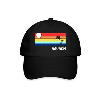 Azoren Portugal Atlantik Insel Idee - Baseballkappe - Schwarz/Schwarz - Vorne