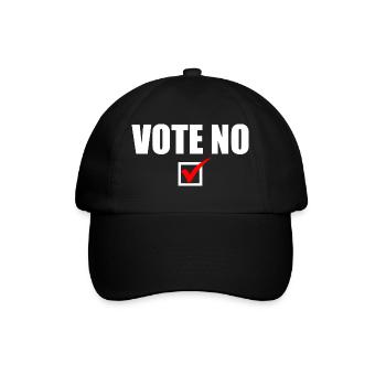 Vote no - Baseballkappe - Schwarz/Schwarz - Vorne