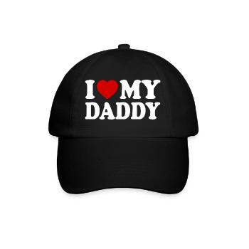 I love my daddy - Baseballkappe - Schwarz/Schwarz - Vorne