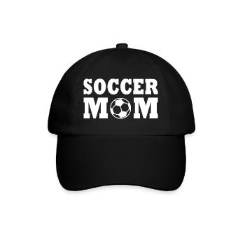 Soccer mom - Baseballkappe - Schwarz/Schwarz - Vorne