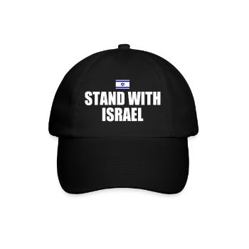 Stand with israel - Baseballkappe - Schwarz/Schwarz - Vorne