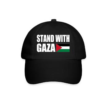 Stand with gaza - Baseballkappe - Schwarz/Schwarz - Vorne