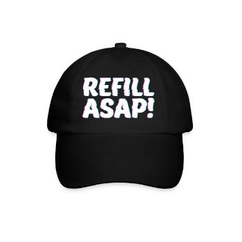 Refill Asap - Baseballkappe - Schwarz/Schwarz - Vorne