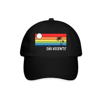 São Vicente Kap Verden Cabo Verde Urlaub - Baseballkappe - Schwarz/Schwarz - Vorne