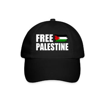 Free palestine - Baseballkappe - Schwarz/Schwarz - Vorne