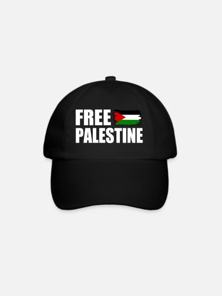 Free palestine - Baseballkappe - Schwarz/Schwarz