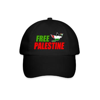 Free palestine - Baseballkappe - Schwarz/Schwarz - Vorne