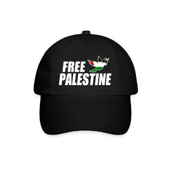Free palestine - Baseballkappe - Schwarz/Schwarz - Vorne