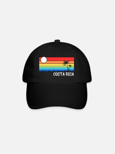 Costa Rica Mittelamerika Urlaub - Baseballkappe - Schwarz/Schwarz