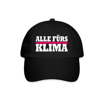 Alle fürs klima - Baseballkappe - Schwarz/Schwarz - Vorne
