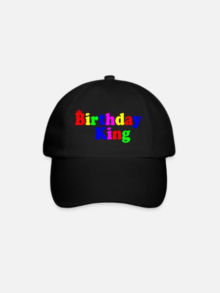 Birthday king - Baseballkappe - Schwarz/Schwarz