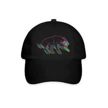 Säbelzahntiger - Baseballkappe - Schwarz/Schwarz - Vorne