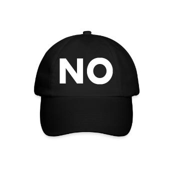No - Baseballkappe - Schwarz/Schwarz - Vorne