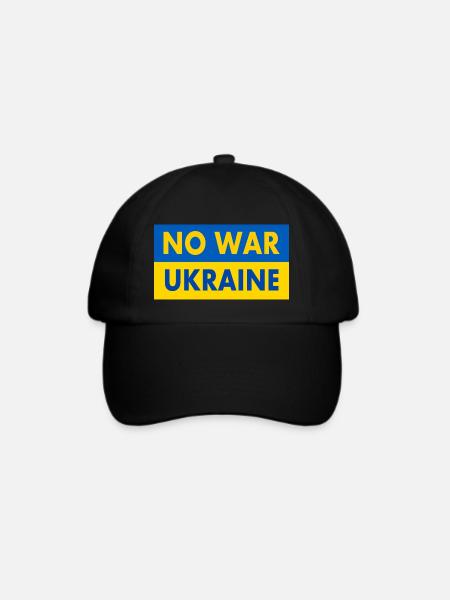 No war - Baseballkappe - Schwarz/Schwarz