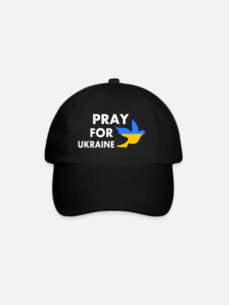 Pray for ukraine - Baseballkappe - Schwarz/Schwarz