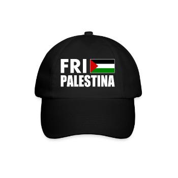 Fri palestina - Baseballkappe - Schwarz/Schwarz - Vorne