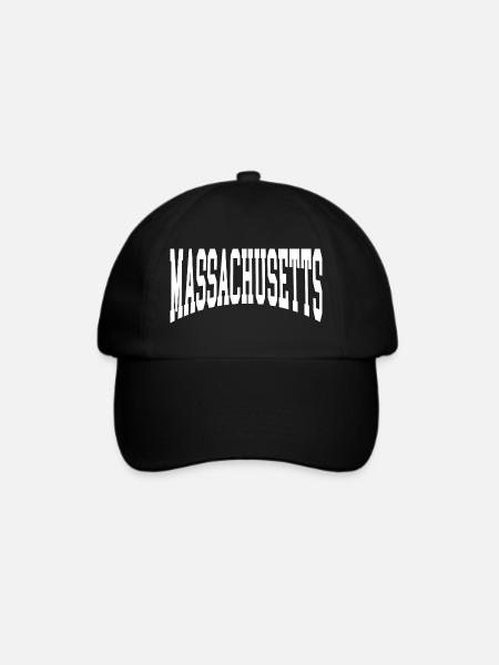 Massachusetts - Baseballkappe - Schwarz/Schwarz