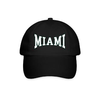 Miami - Baseballkappe - Schwarz/Schwarz - Vorne