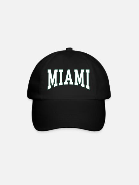 Miami - Baseballkappe - Schwarz/Schwarz