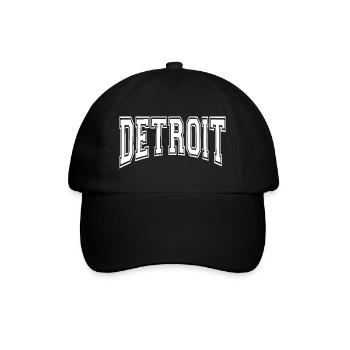 Detroit - Baseballkappe - Schwarz/Schwarz - Vorne