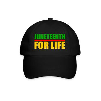 juneteenth - Baseballkappe - Schwarz/Schwarz - Vorne