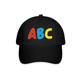ABC- Schulstart, Schukind - Baseballkappe - Schwarz/Schwarz - Vorne