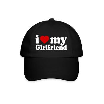 I love my girlfriend - Baseballkappe - Schwarz/Schwarz - Vorne