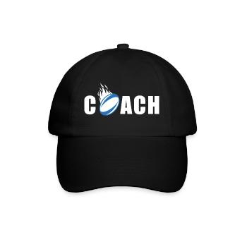 Trainer der Rugby-Mannschaft - Baseballkappe - Schwarz/Schwarz - Vorne