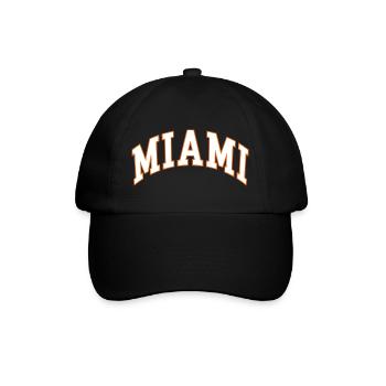 Miami - Baseballkappe - Schwarz/Schwarz - Vorne