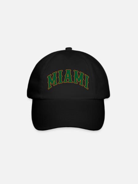 Miami - Baseballkappe - Schwarz/Schwarz