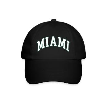 Miami - Baseballkappe - Schwarz/Schwarz - Vorne