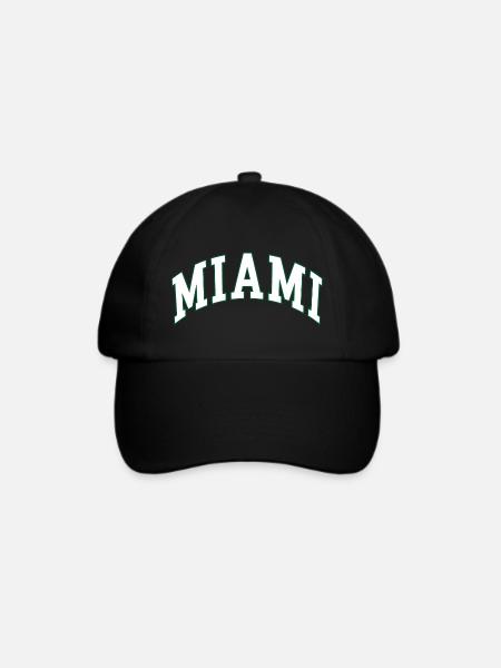 Miami - Baseballkappe - Schwarz/Schwarz