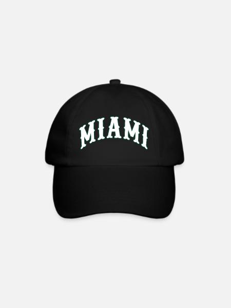 Miami - Baseballkappe - Schwarz/Schwarz