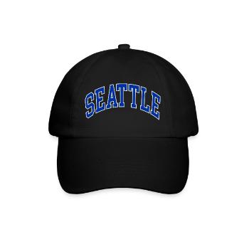 Seattle - Baseballkappe - Schwarz/Schwarz - Vorne