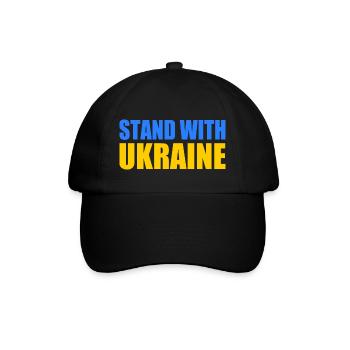 stand with ukraine - Baseballkappe - Schwarz/Schwarz - Vorne