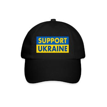 Support ukraine - Baseballkappe - Schwarz/Schwarz - Vorne