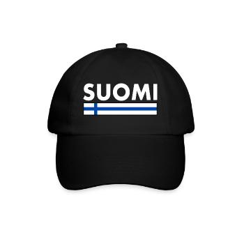 Suomi - Baseballkappe - Schwarz/Schwarz - Vorne