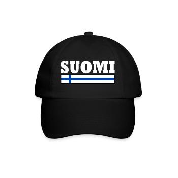 Suomi - Baseballkappe - Schwarz/Schwarz - Vorne