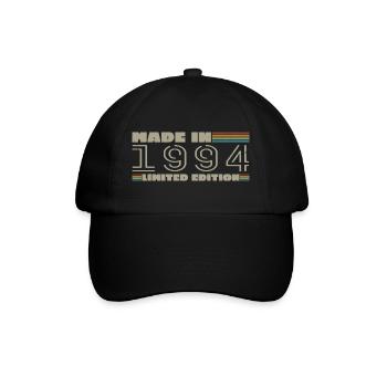 Jahrgang 1994 1994 Jahrgang 1994 Geburtstagsgeschenk - Baseballkappe - Schwarz/Schwarz - Vorne