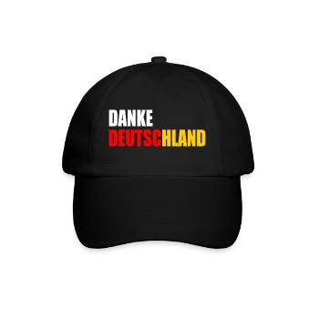 Danke deutschland - Baseballkappe - Schwarz/Schwarz - Vorne