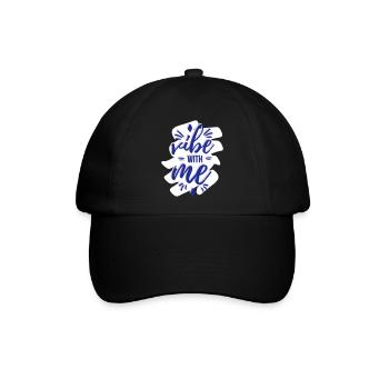 Vibe with me - Baseballkappe - Schwarz/Schwarz - Vorne